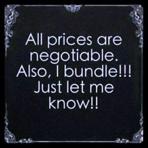 All prices are negotiable! 🖤